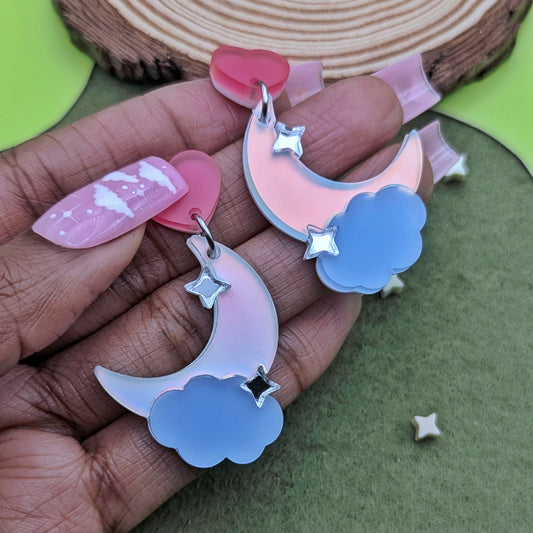 Pastel Skies Statement Earrings