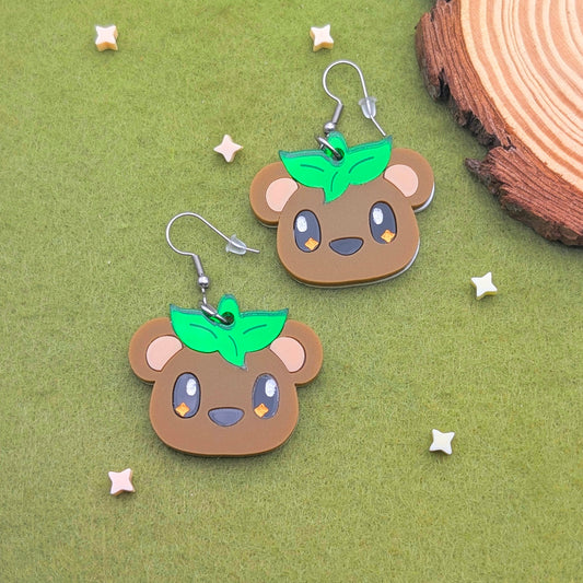 Shade Bear Head Earrings