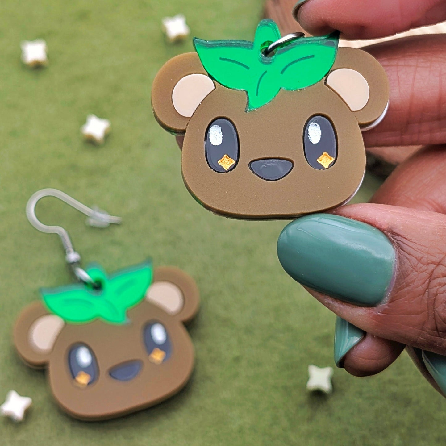 Shade Bear Head Earrings
