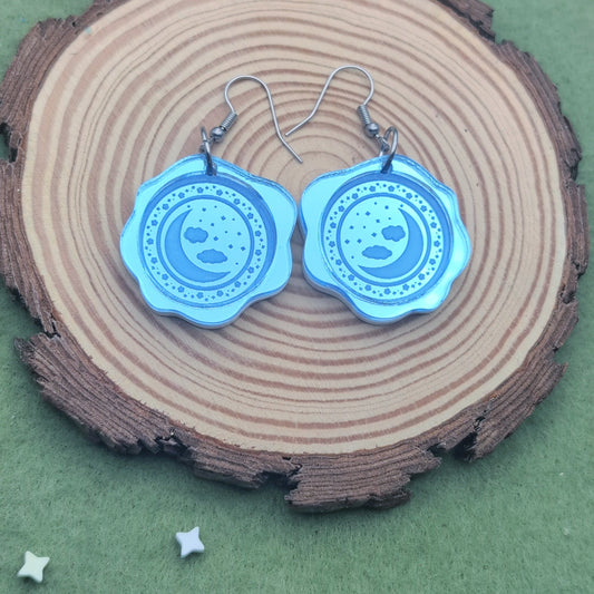 Night Sky Wax Seal Earrings