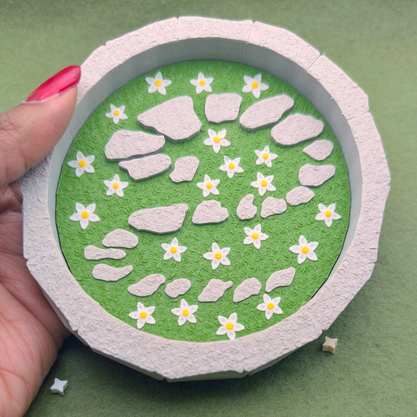 Whimsical Stone Path Trinket Dish