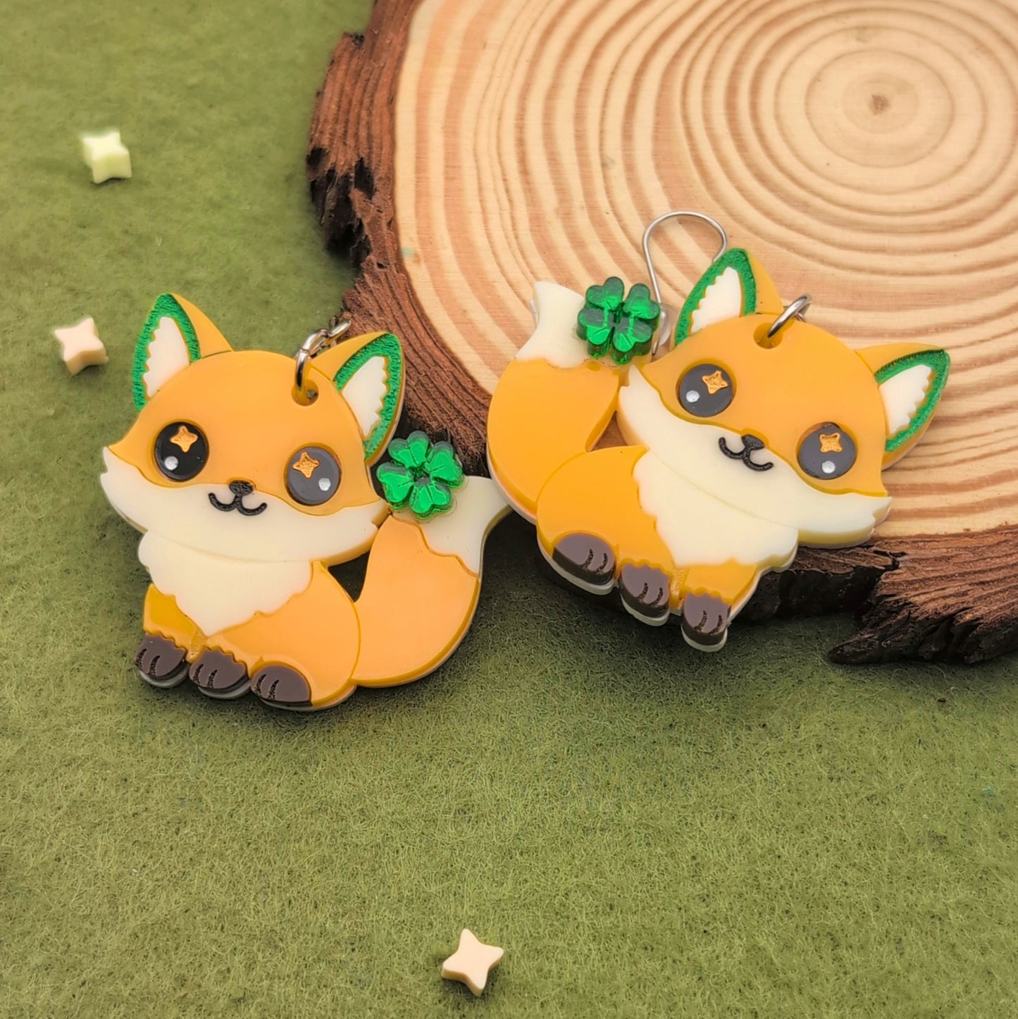 Clover Fox Earrings