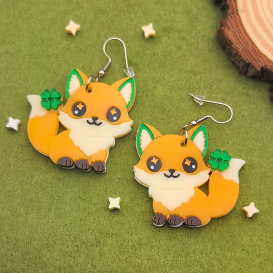 Clover Fox Earrings