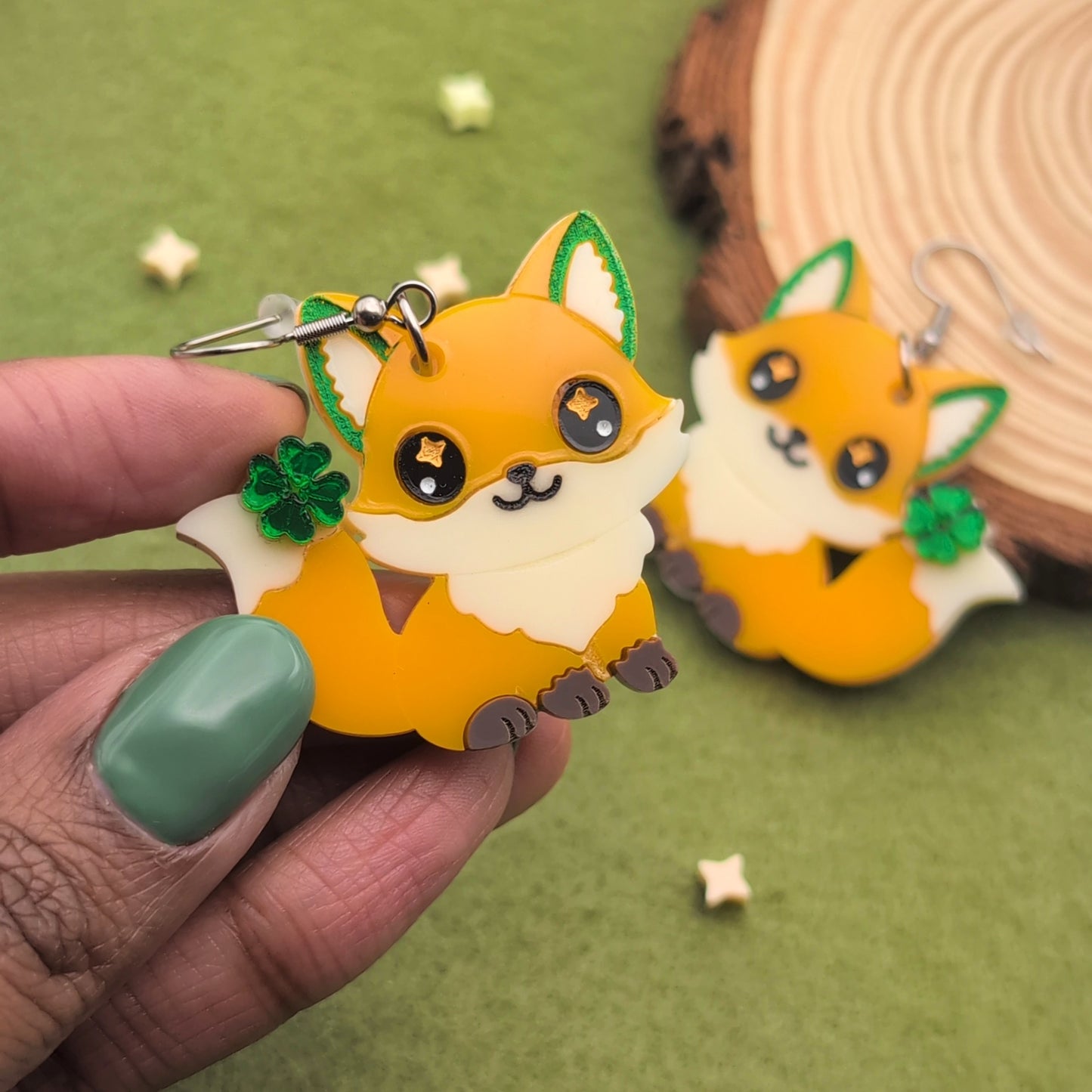 Clover Fox Earrings