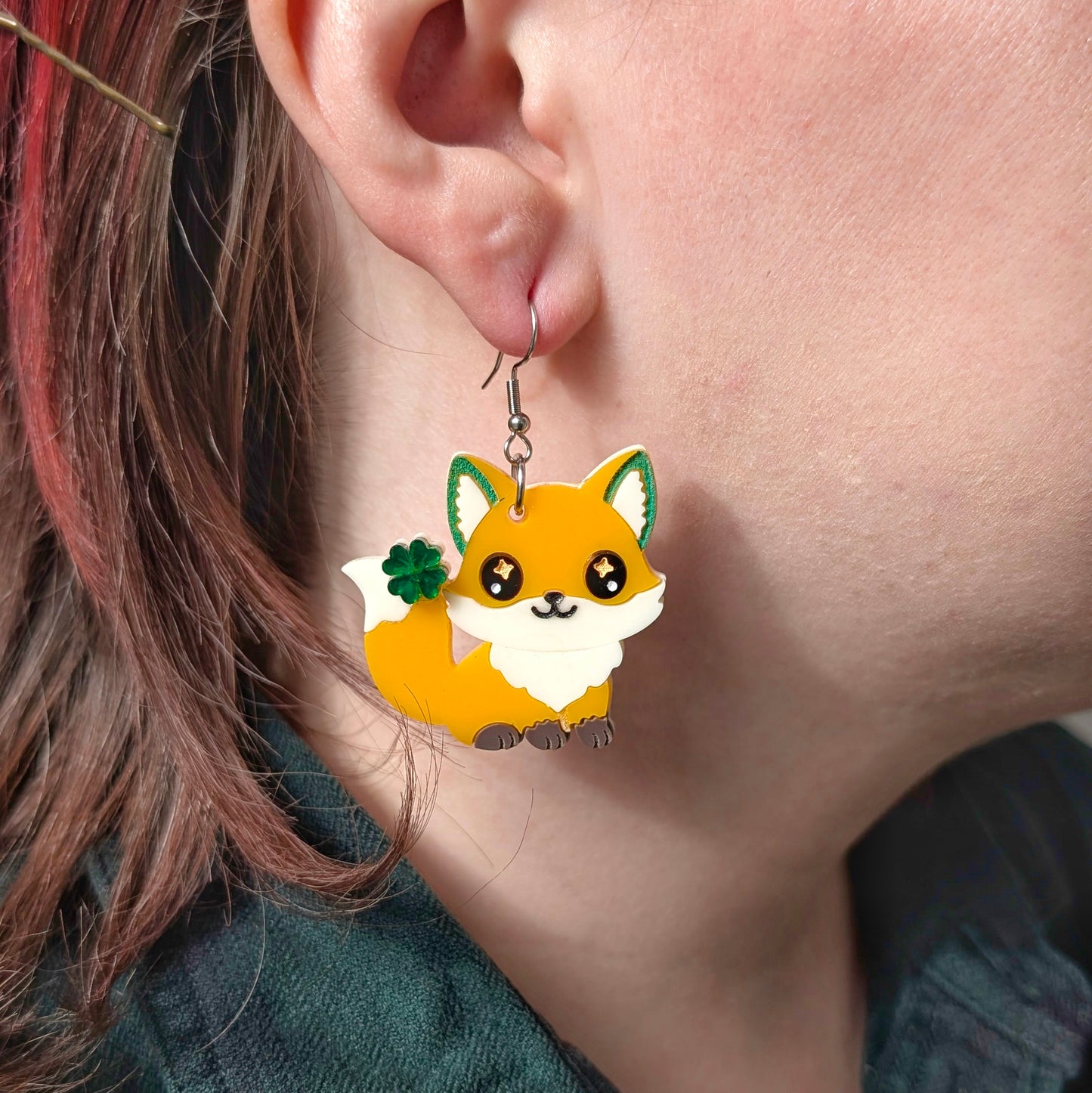 Clover Fox Earrings