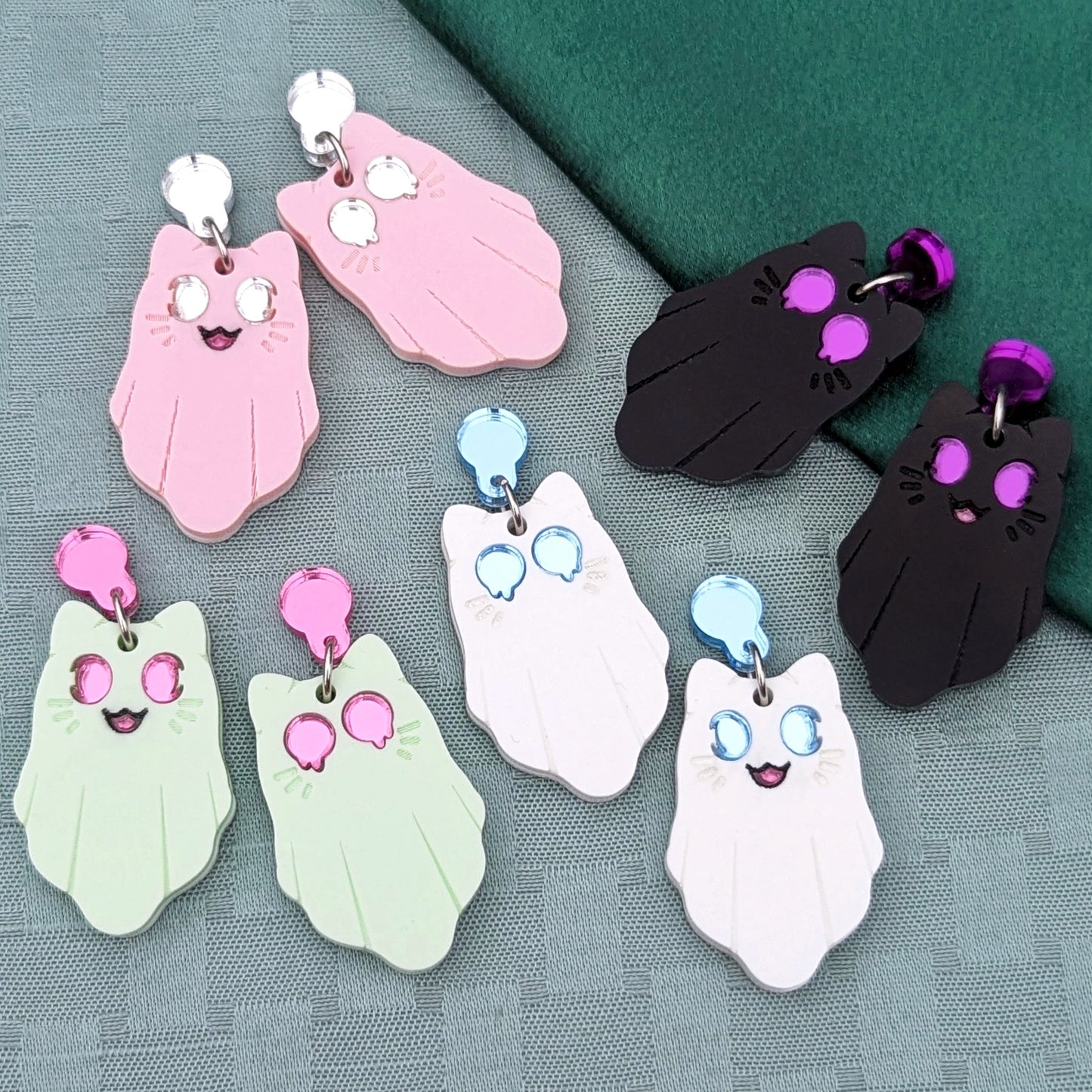 Spooky Kitty Cute Statement Earrings