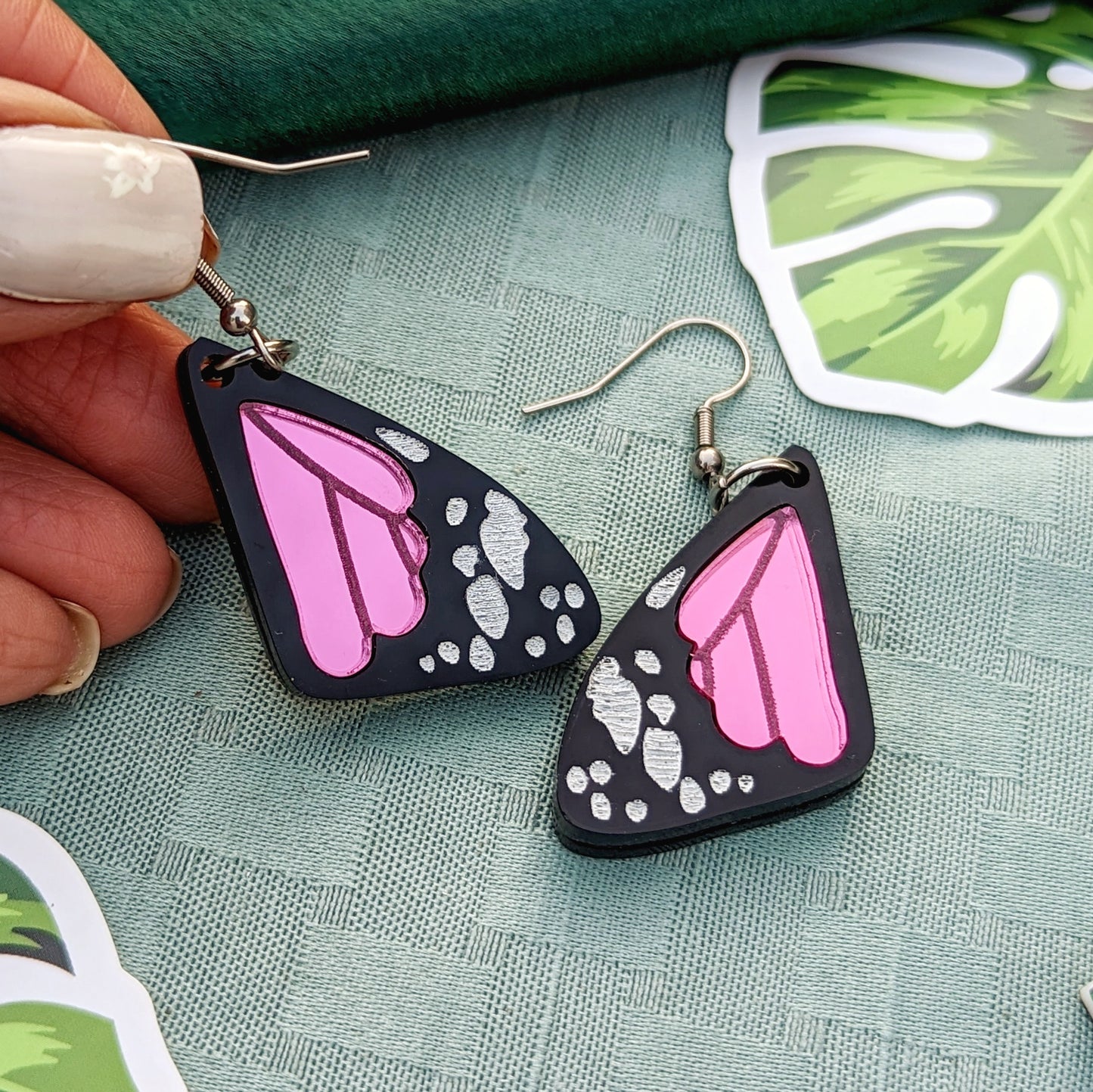 Butterfly Wing Colorful Dangle Earrings