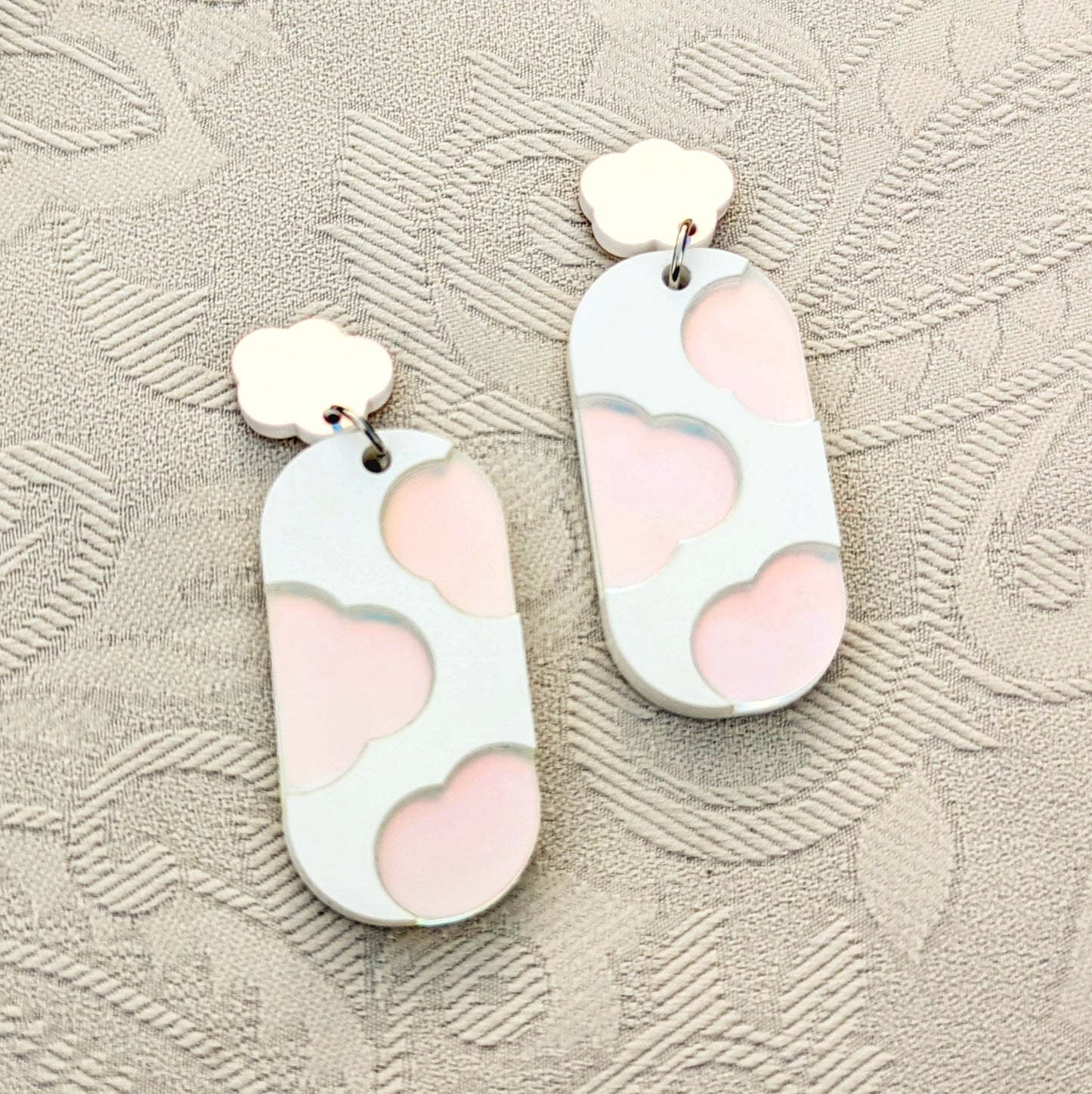 Dreamy Cloud Iridescent Dangle Earrings