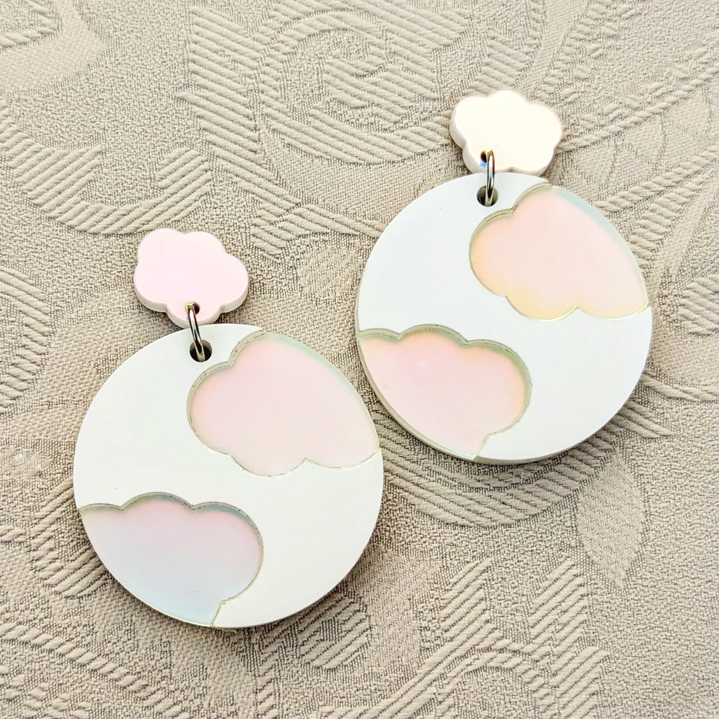 Dreamy Cloud Iridescent Dangle Earrings