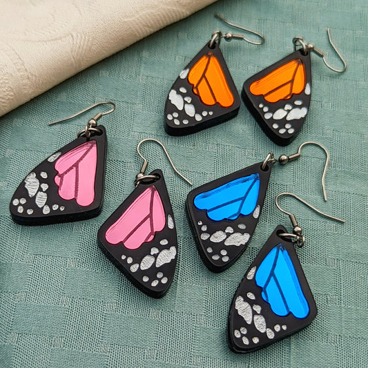 Butterfly Wing Colorful Dangle Earrings