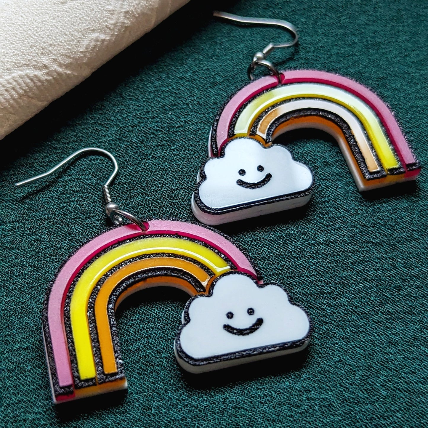 End of the Rainbow Colorful Statement Earrings