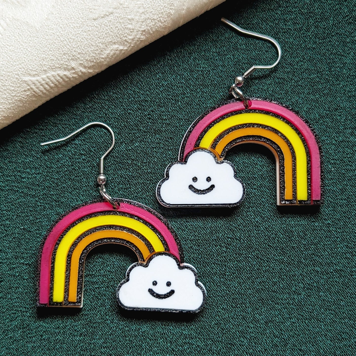 End of the Rainbow Colorful Statement Earrings