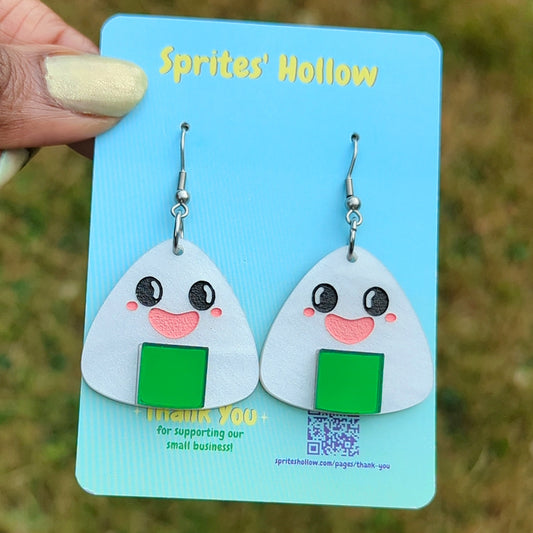 Kawaii Onigiri Dangle Earrings