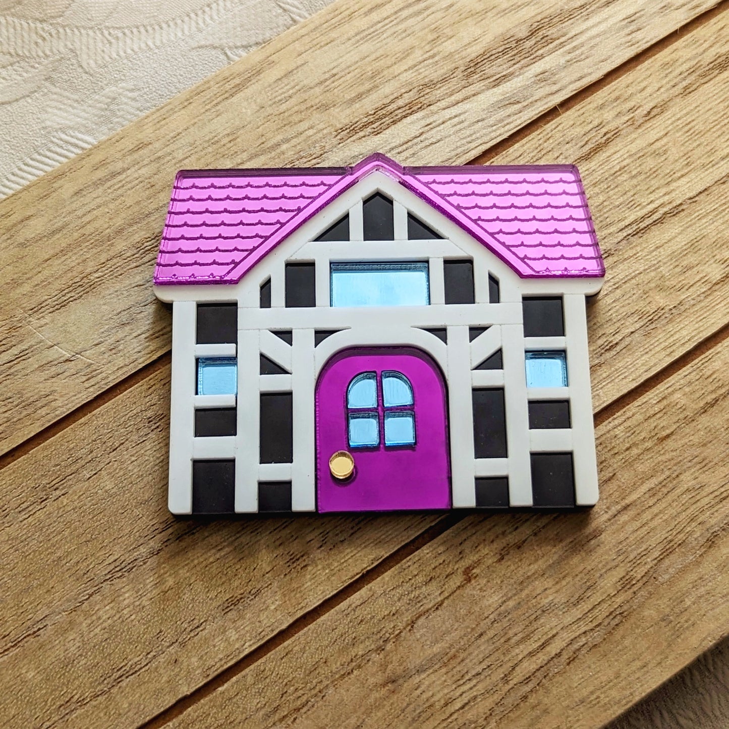 New Horizons Home Acrylic Brooch Pin