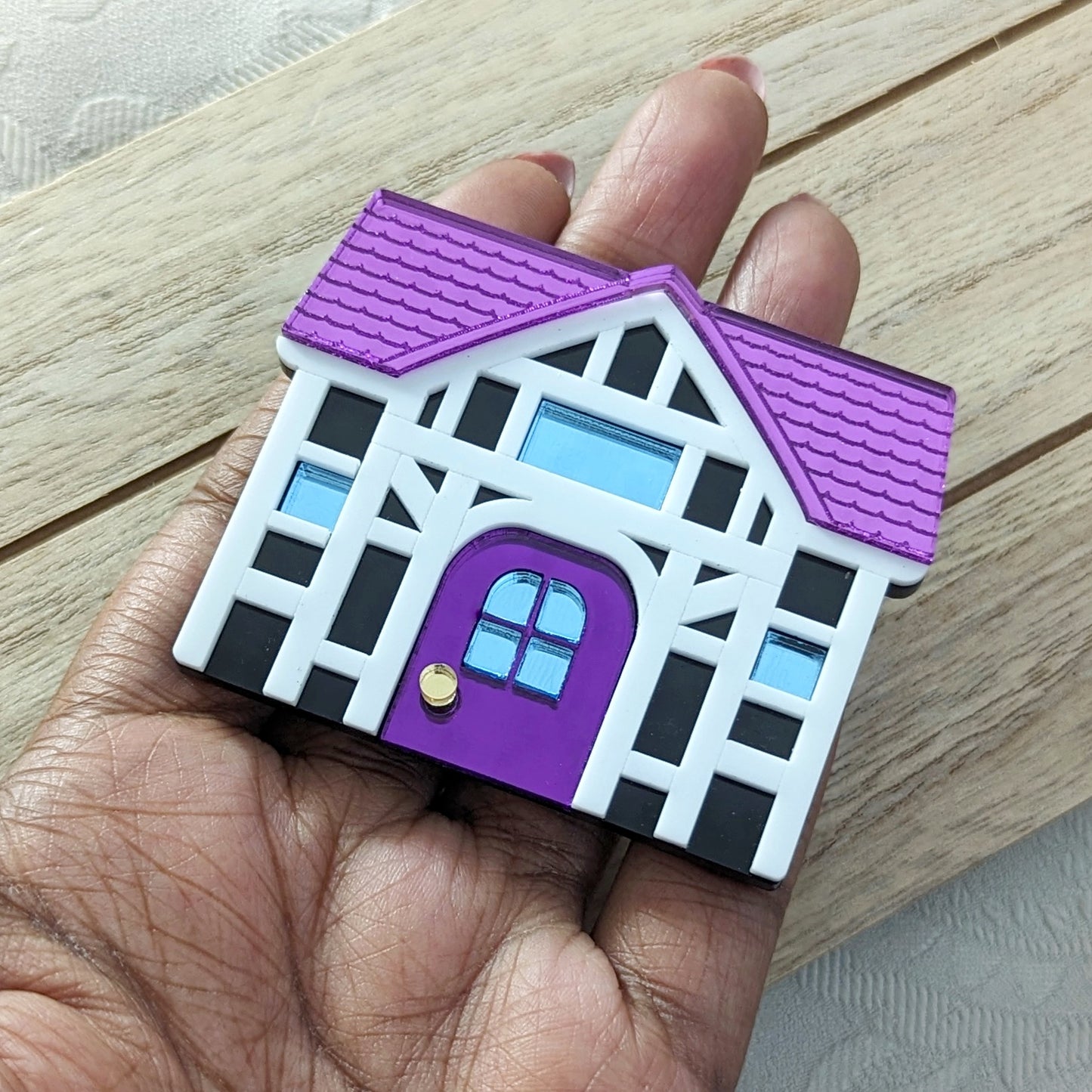 New Horizons Home Acrylic Brooch Pin