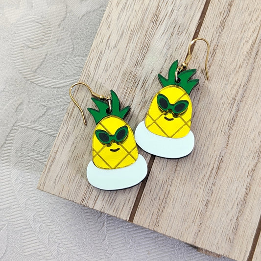 Summer Pineapple Dangle Earrings