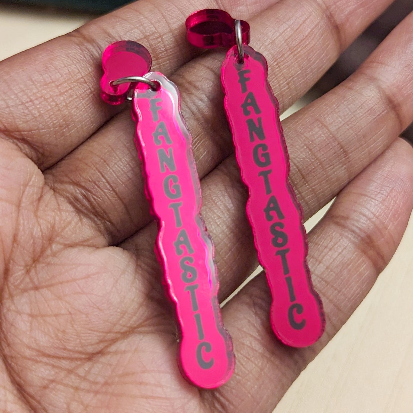 Fangtastic Red Dangle Earrings