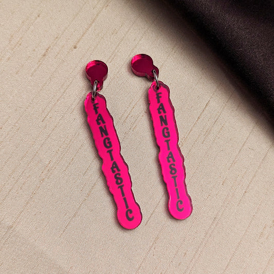 Fangtastic Red Dangle Earrings