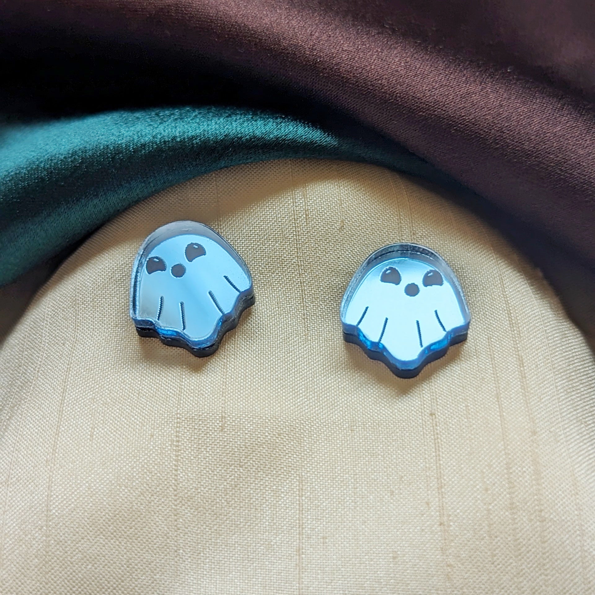 Light Blue Ghost Stud Earrings