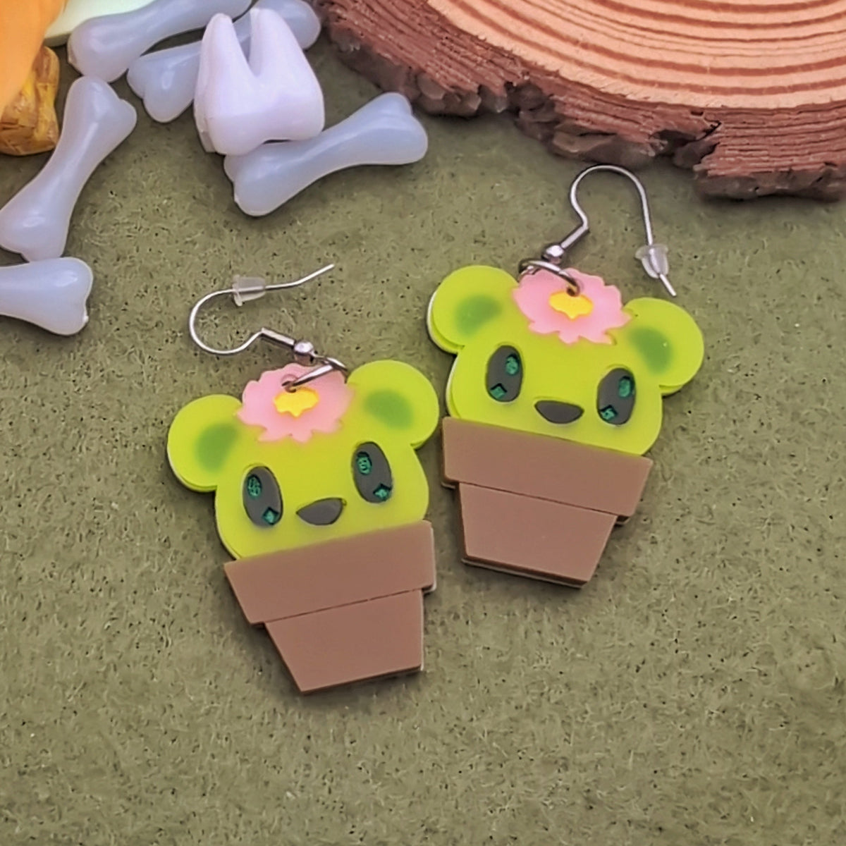 Cactus Bear Earrings