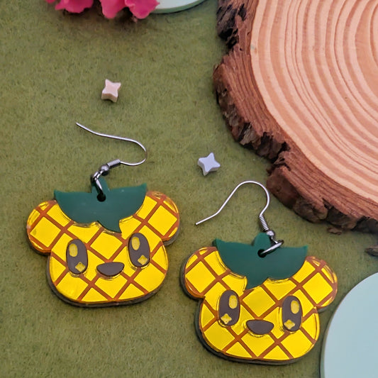 Pineapple Bear Statement Earrings