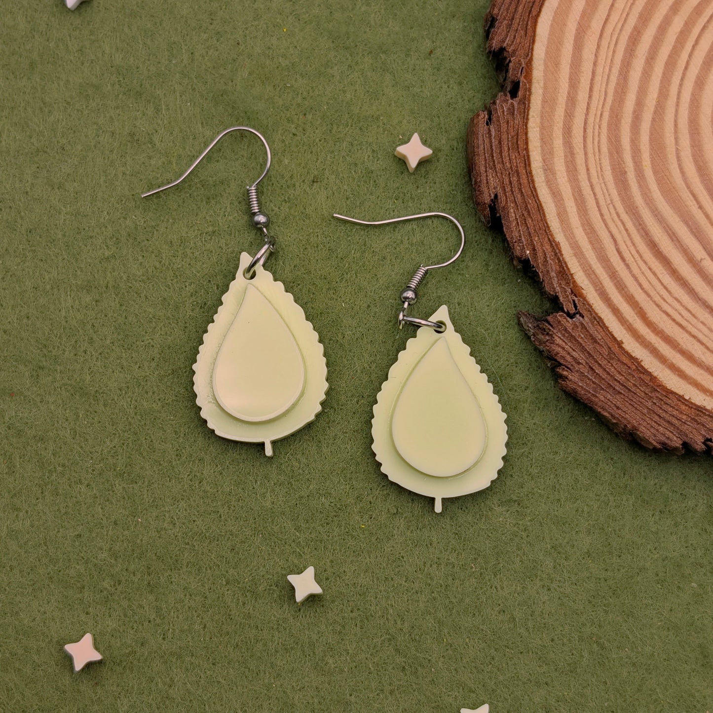 Leaf Ravioli Earrings