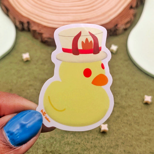 Quac(king) of Hell Rubber Ducky Clear Vinyl Sticker