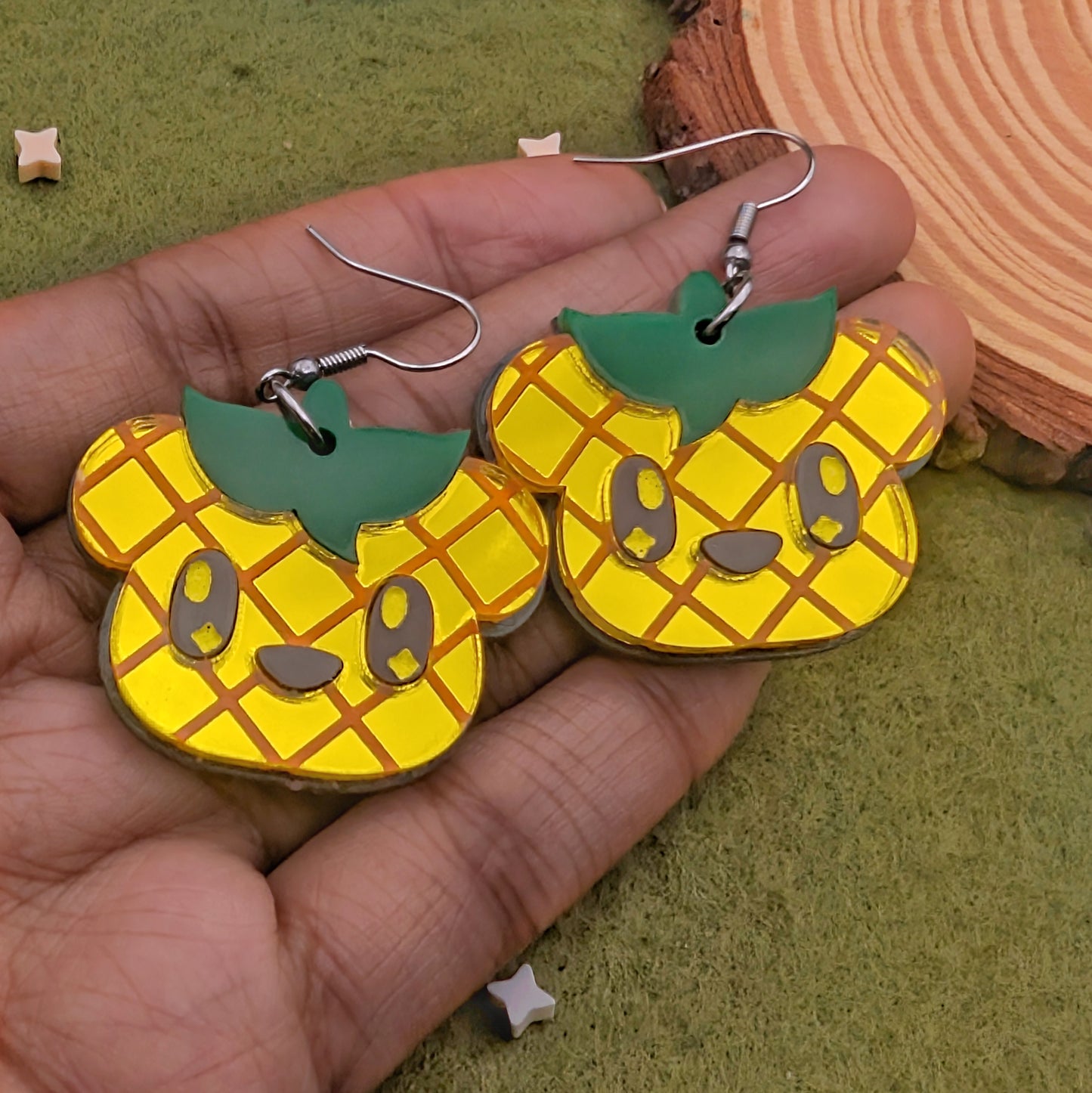 Pineapple Bear Statement Earrings