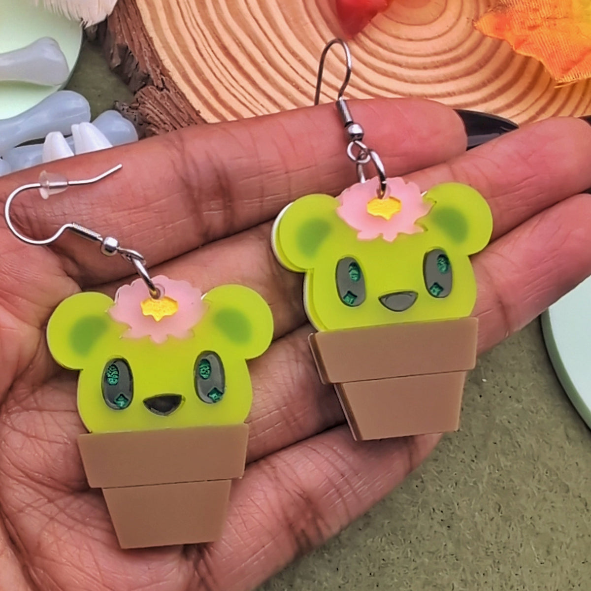 Cactus Bear Earrings