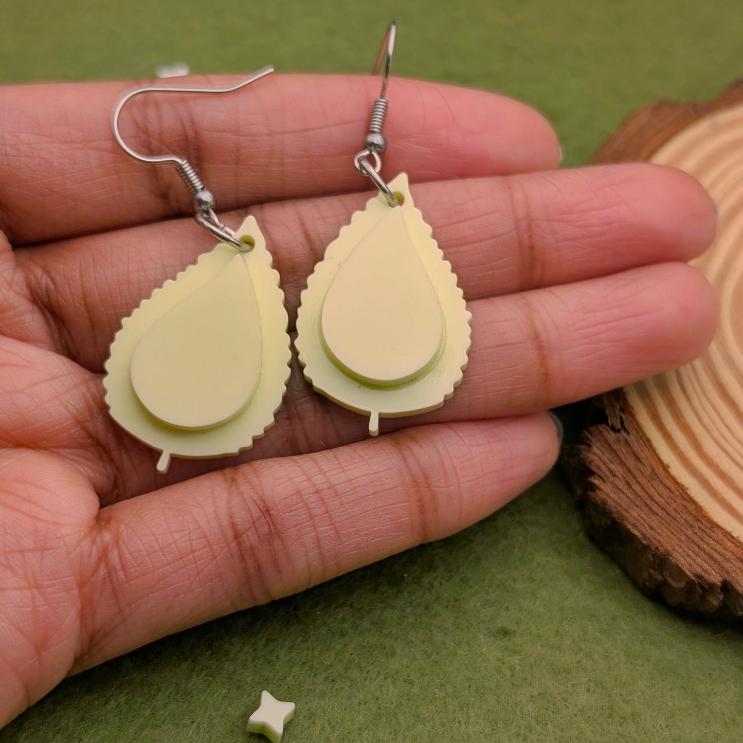Leaf Ravioli Earrings