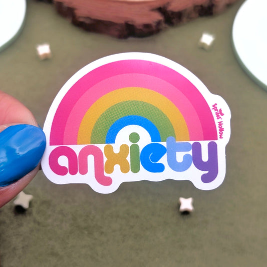 Rainbow Anxiety Vinyl Sticker