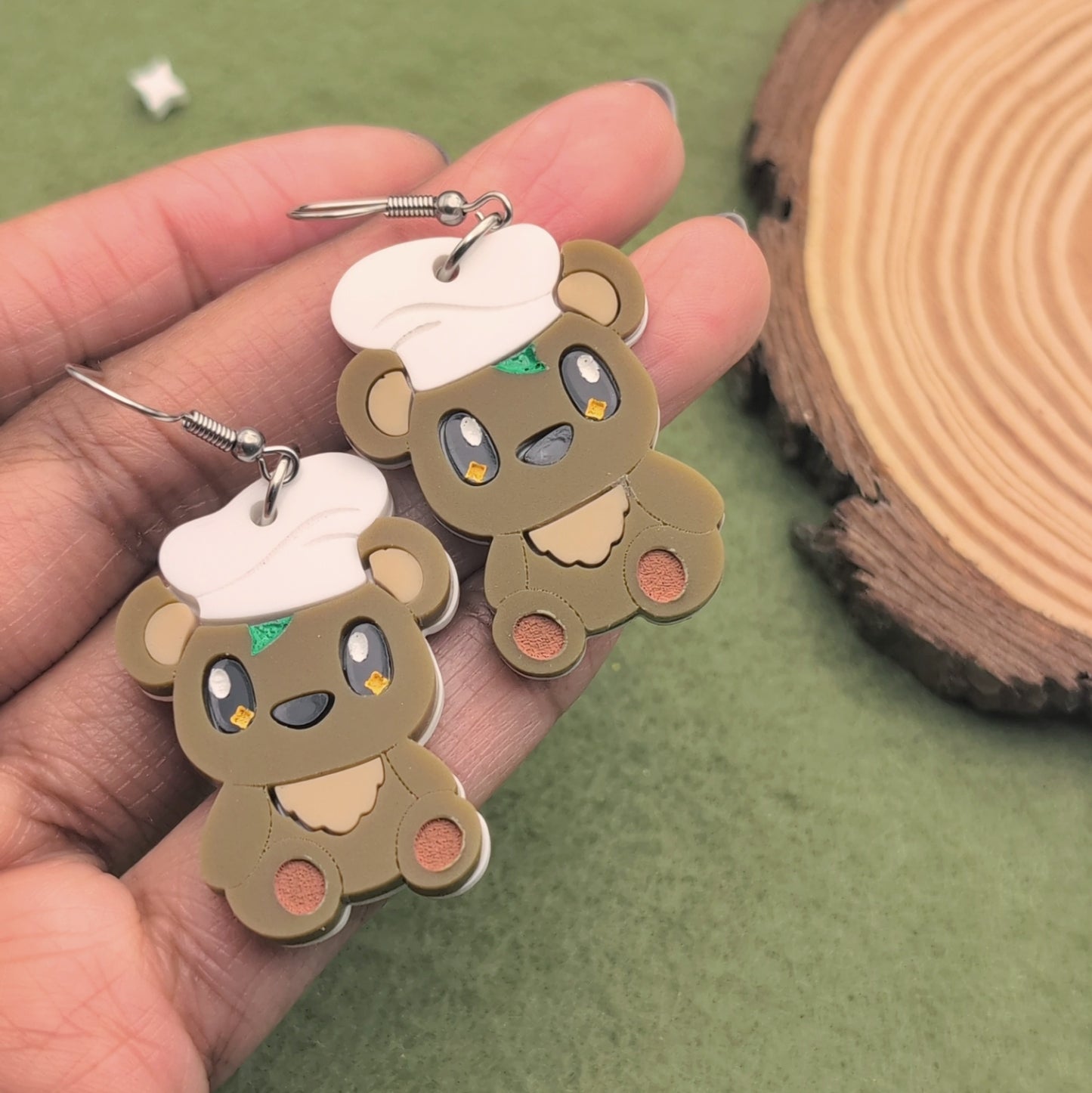 Chef Shade Bear Earrings