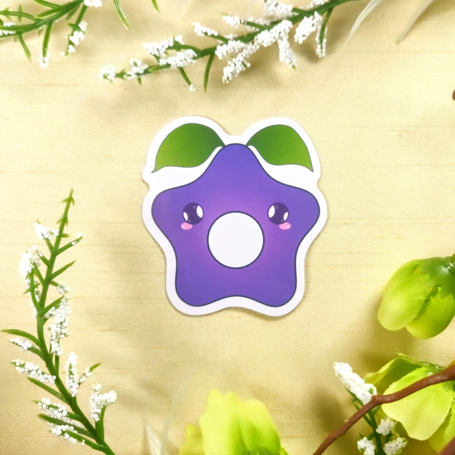 2 inch purple and green cute Stardrop sticker