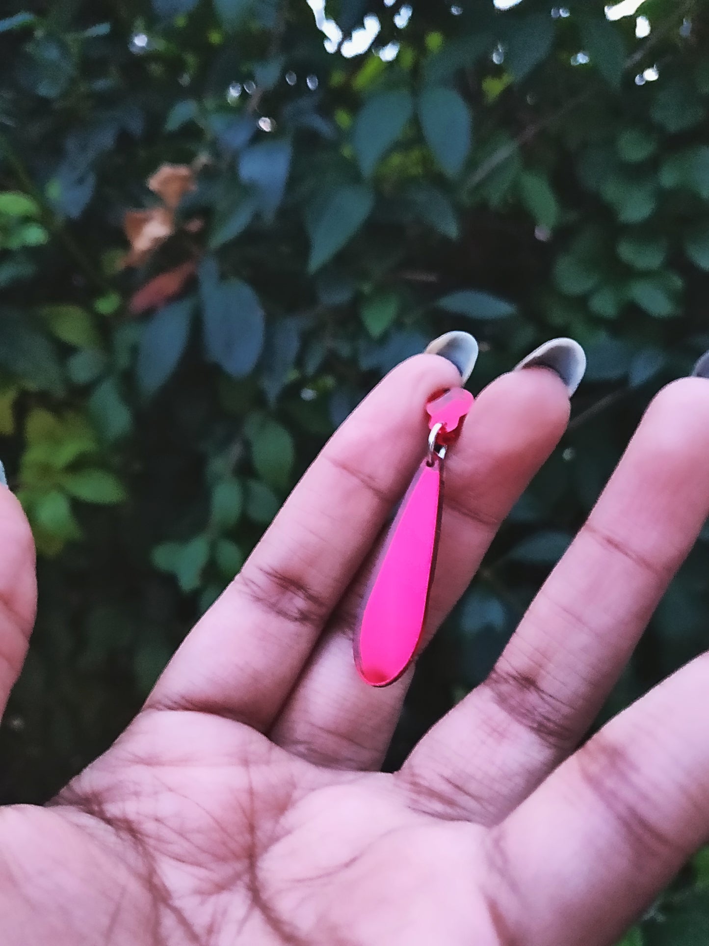 Red Drip Dangle Earrings