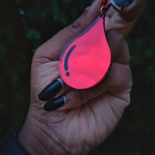 Blood Drop Red Statement Earrings