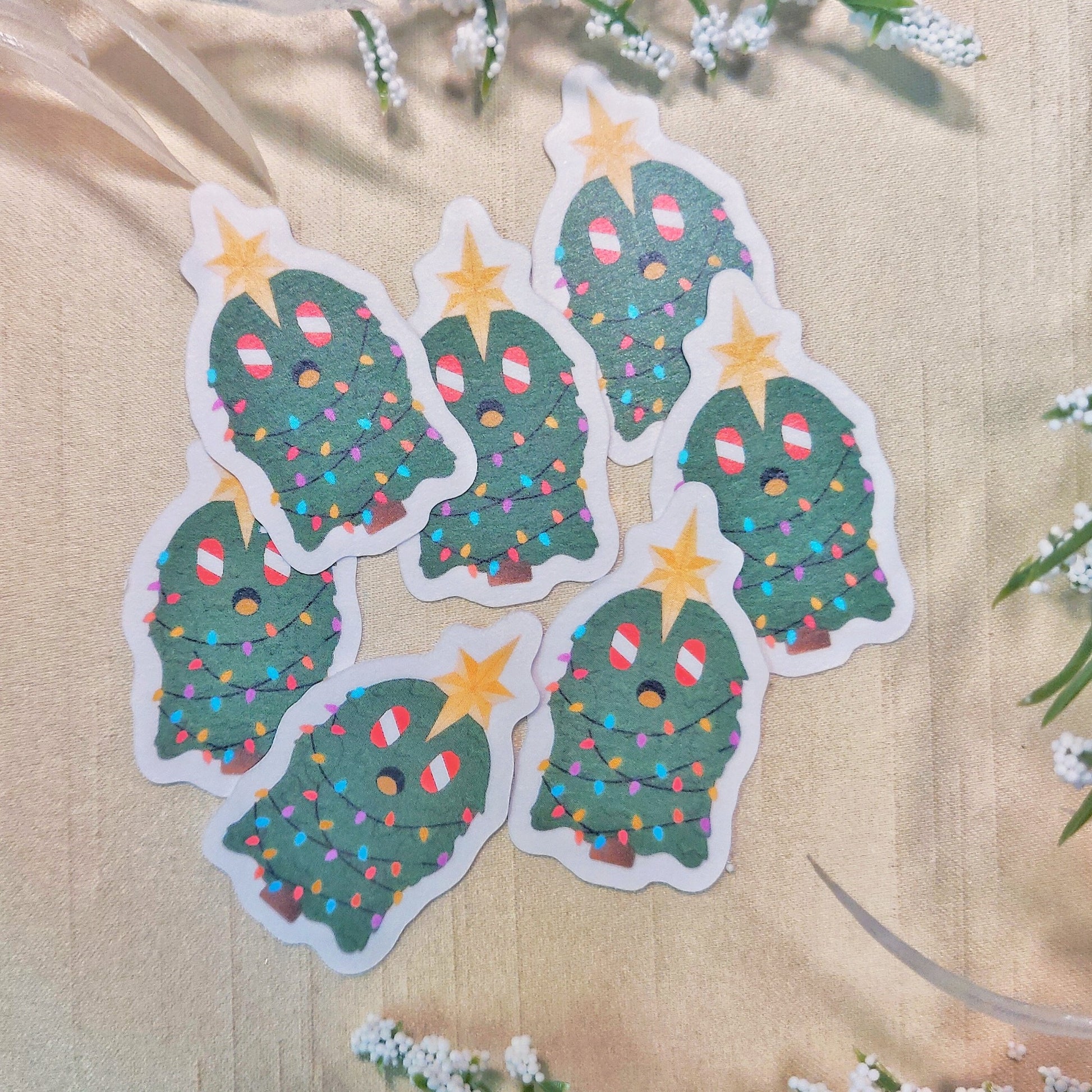 Christmas Tree Ghost Washi Tape Stickers