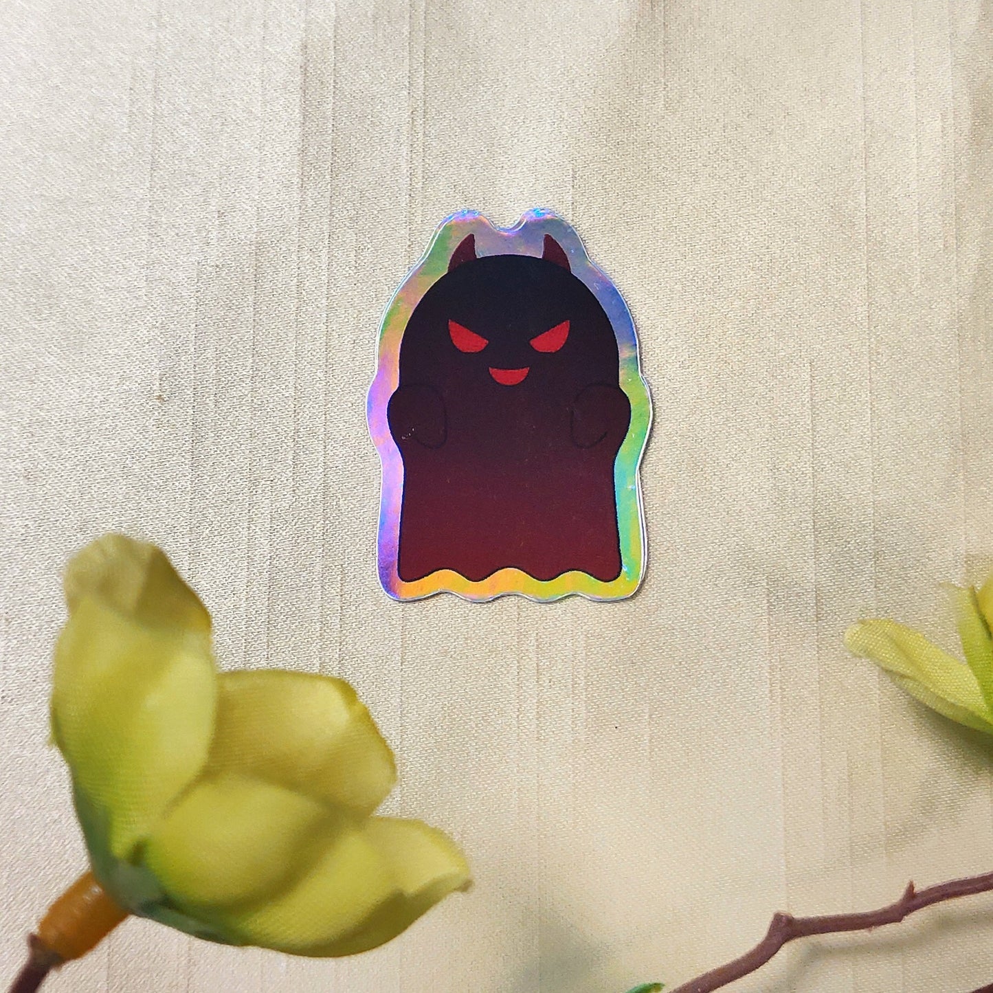 Devil Ghost Holographic Sticker