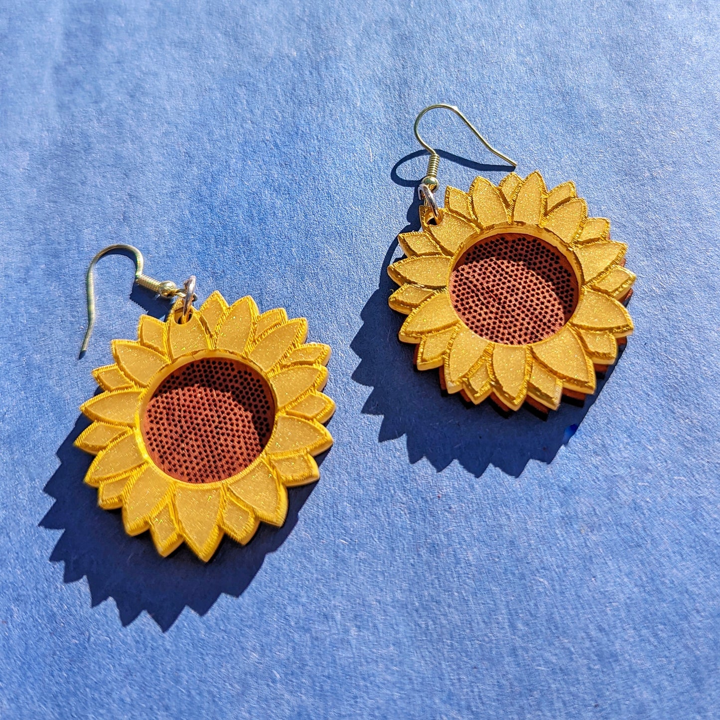 Yellow Sunflower Dangle Earring