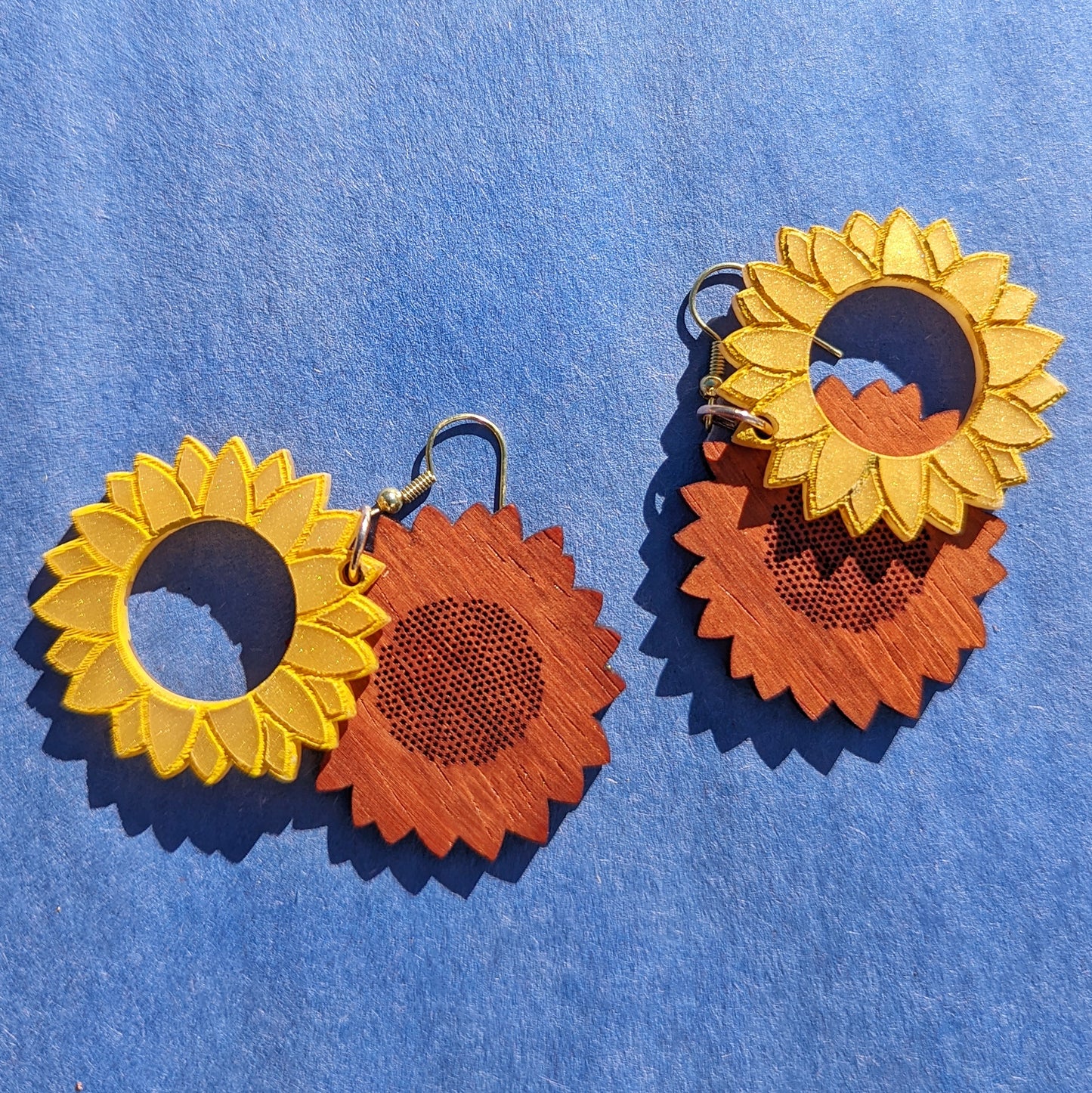 Yellow Sunflower Dangle Earring