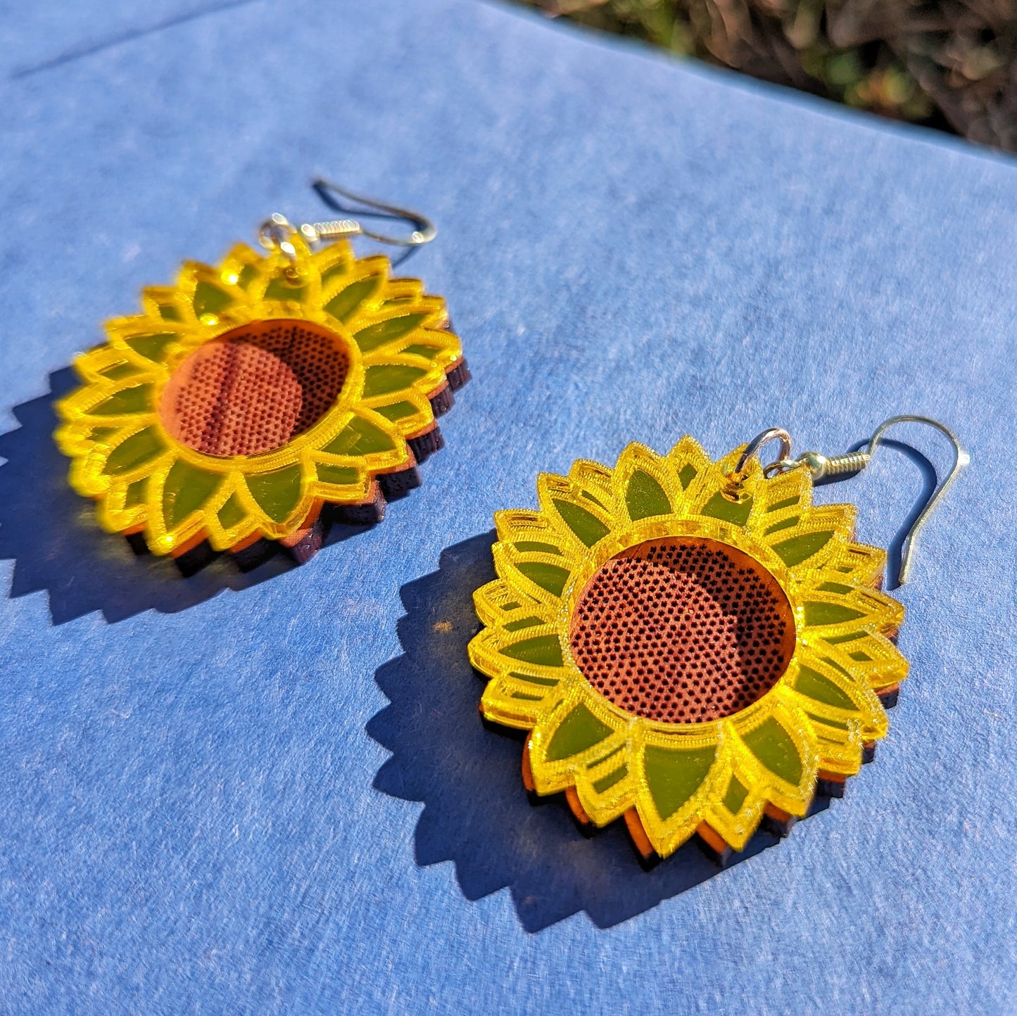 Yellow Sunflower Dangle Earring