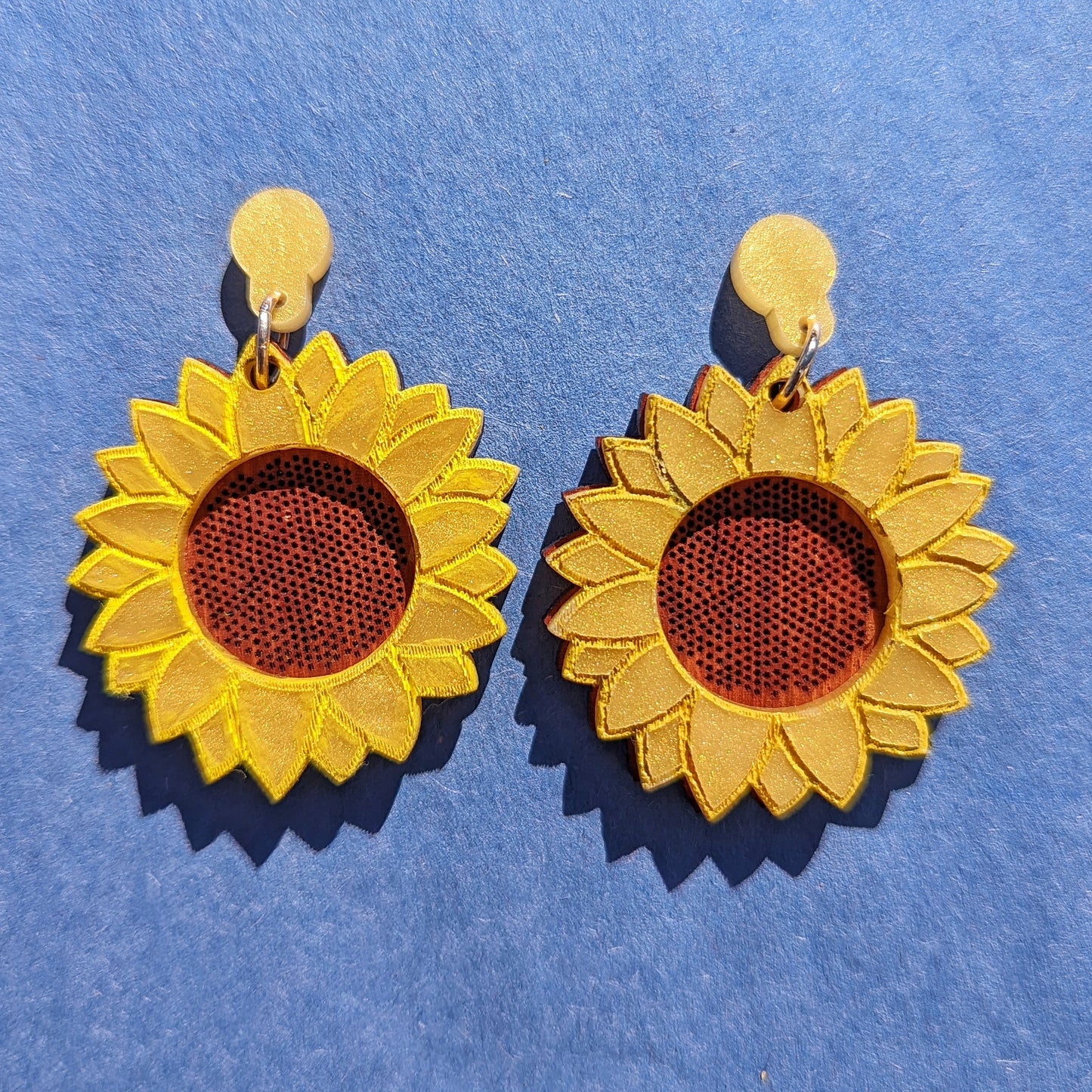 Yellow Sunflower Dangle Earring