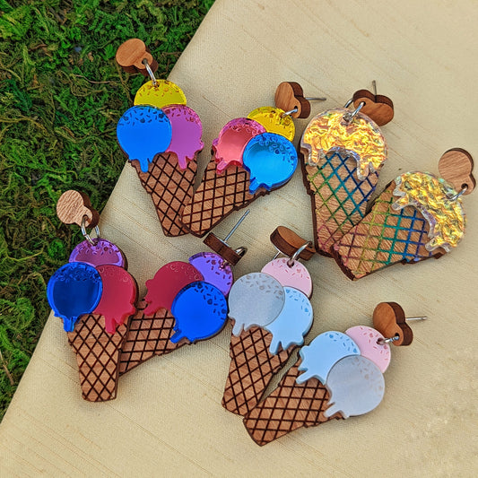 Pride Ice Cream Dangle Earring