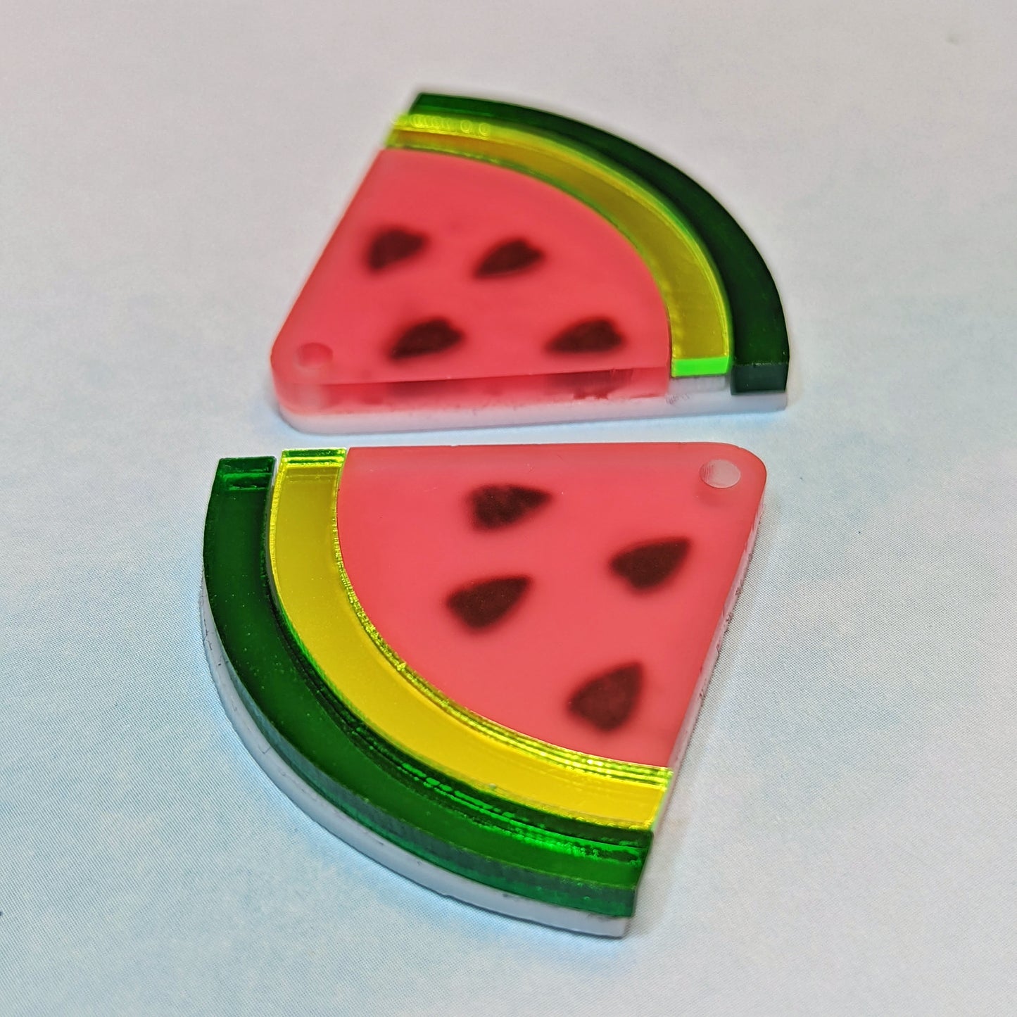 Watermelon Slice Colorful Statement Earrings