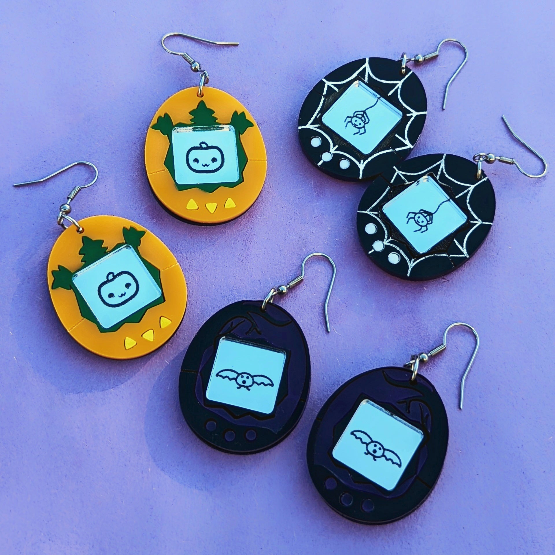 Halloween Tamagotchi Acrylic Earrings