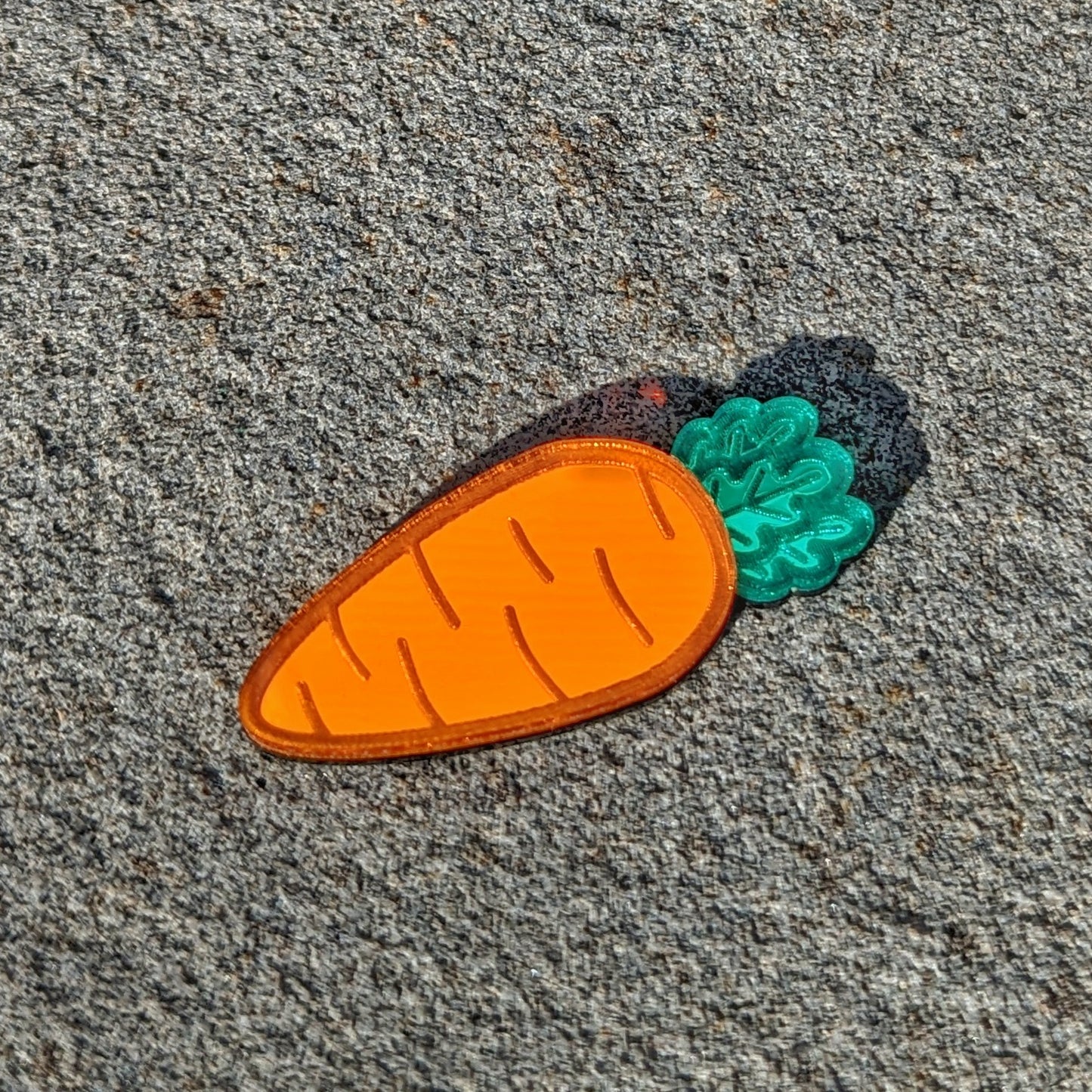 Orange Carrot Brooch Pin