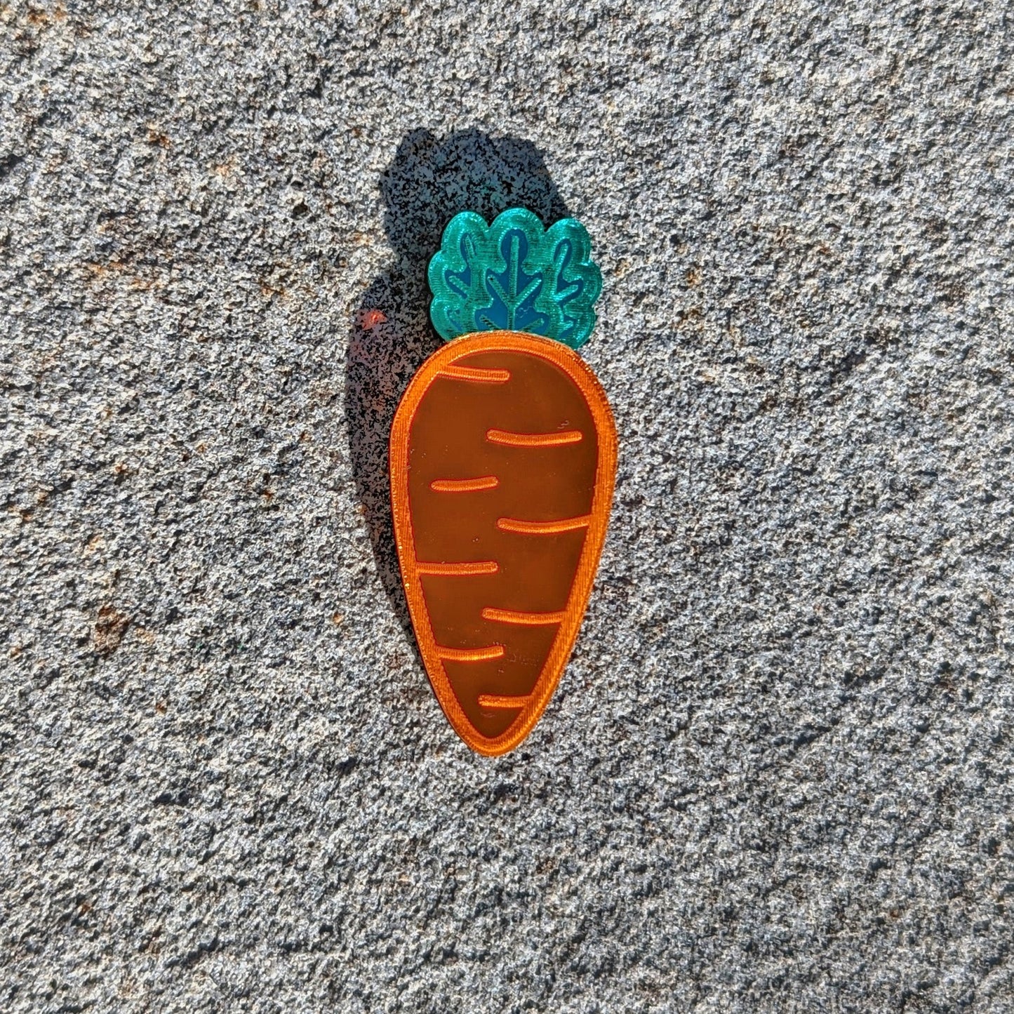 Orange Carrot Brooch Pin