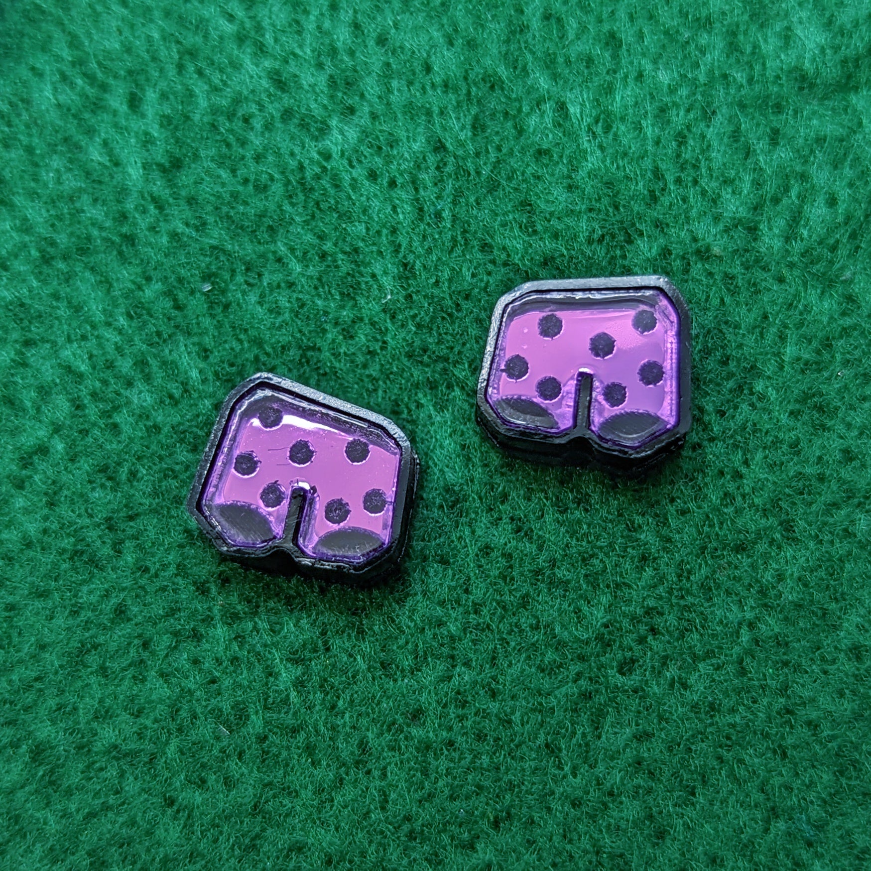 The Mayor's Lucky Purple Shorts Stud Earrings