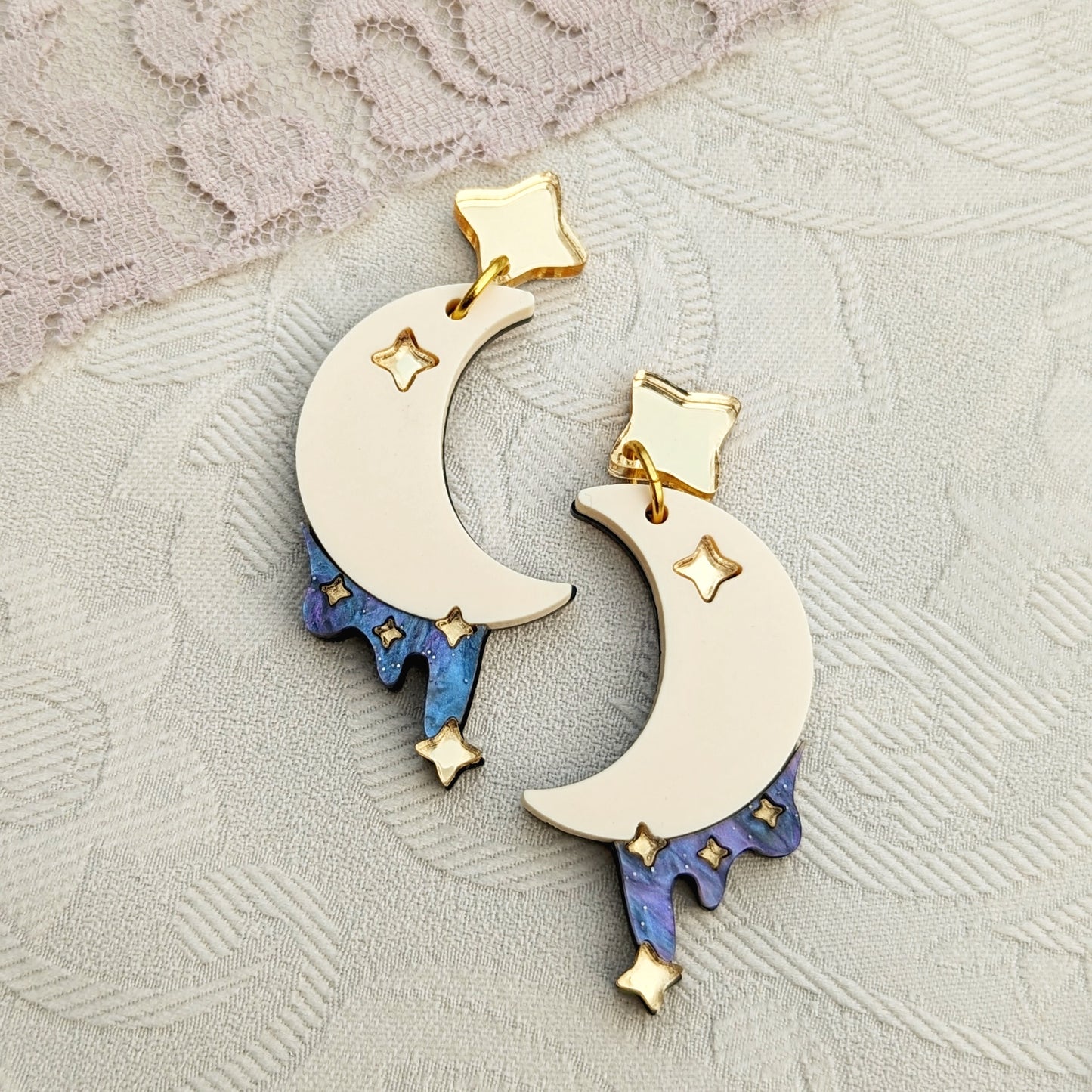 Moon Drip Dangle Earring