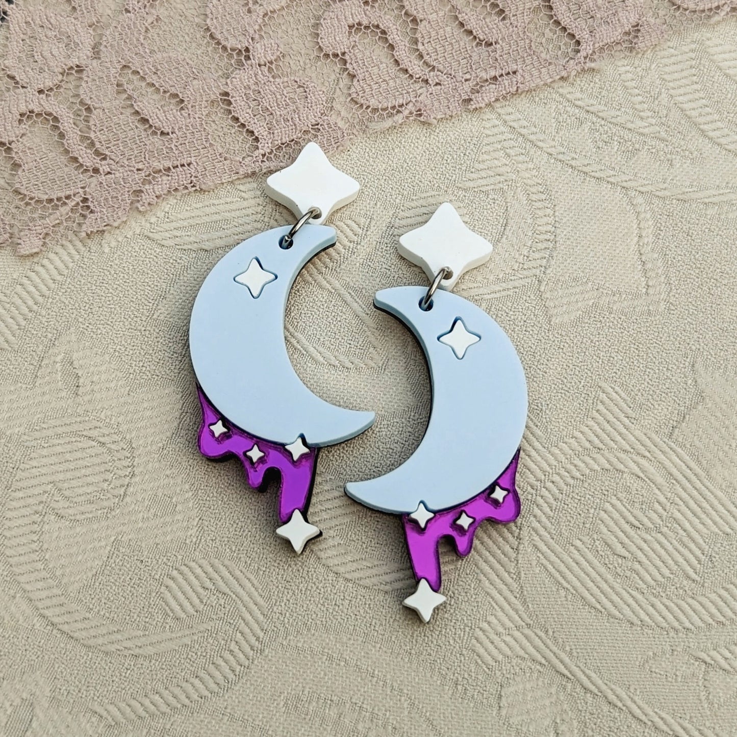 Moon Drip Dangle Earring