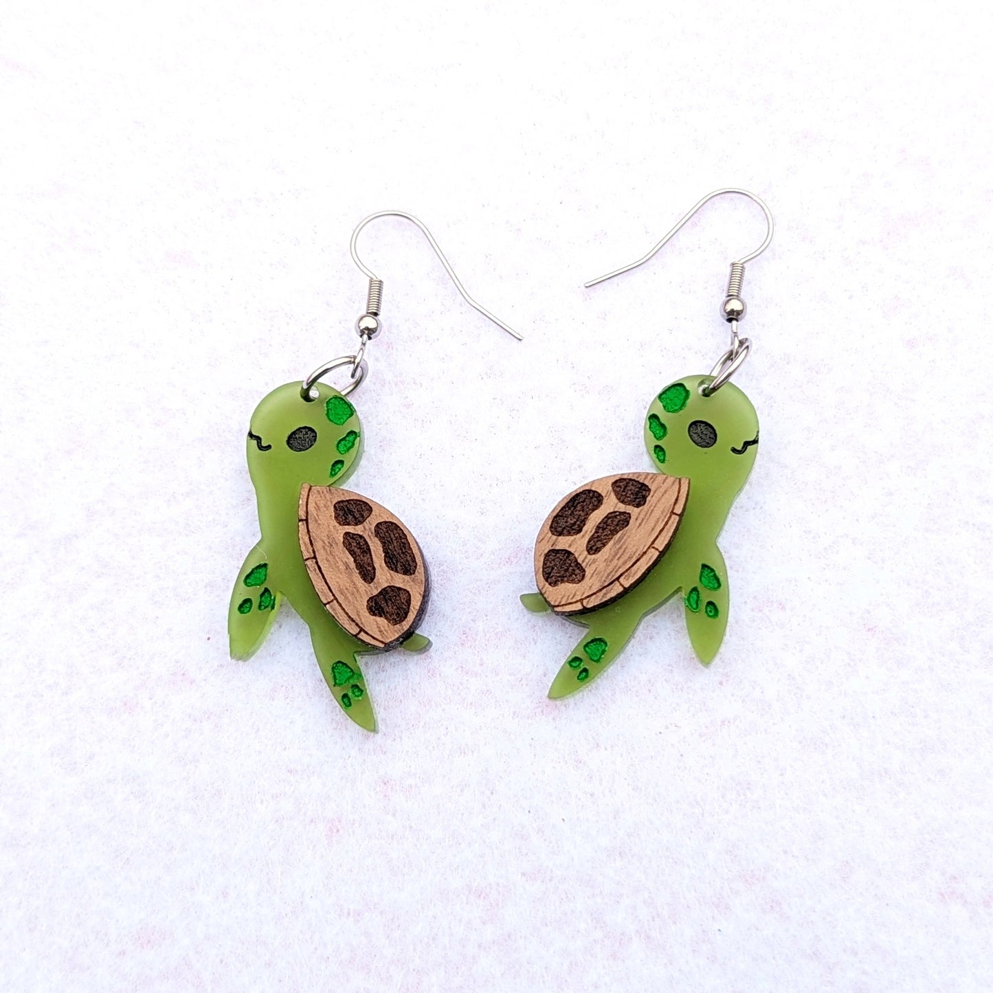 Swimming Turtle Earrings